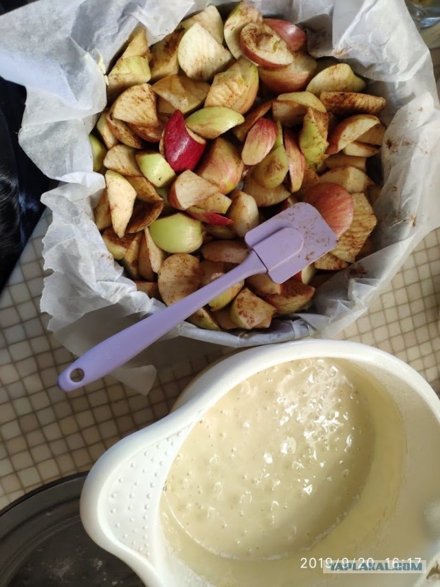 Пироги для чайников 4. Шарлотка из кукурузной муки.