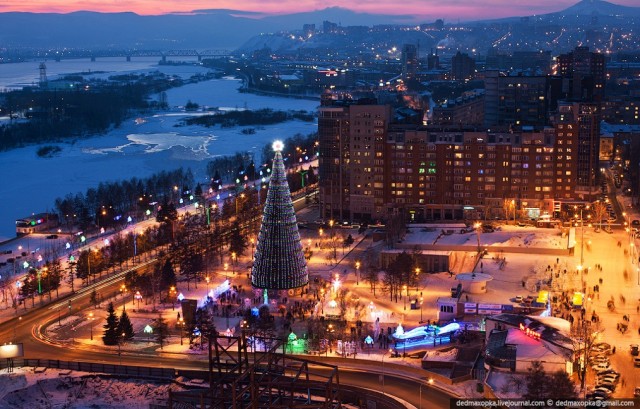 Виртуальное путешествие в Красноярск: Вид с высоты