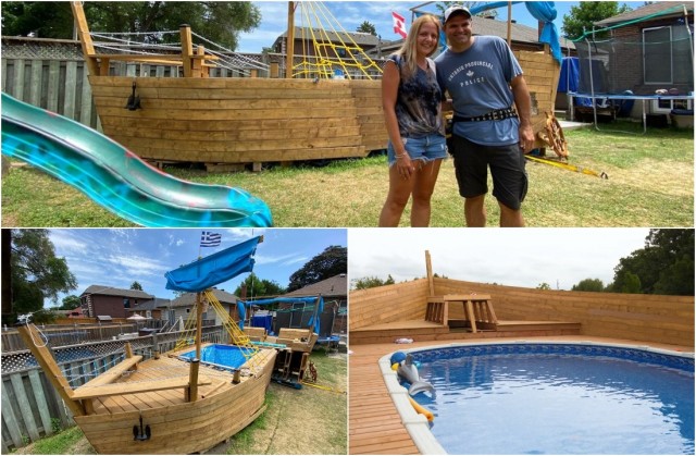 Канадец построил для своих детей бассейн в виде пиратского корабля, но соседи заставили его снести
