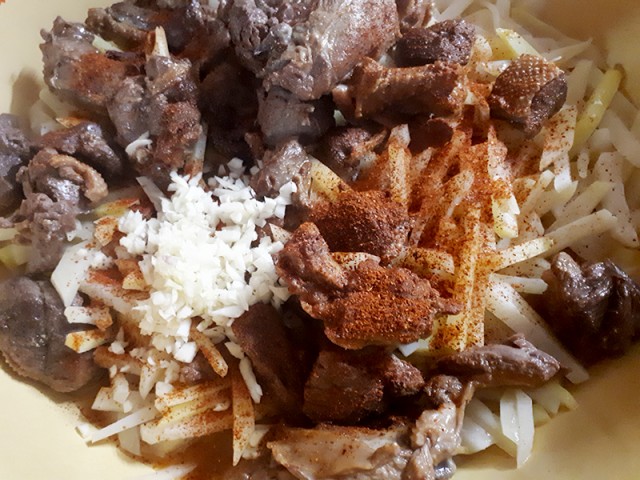 #ЯПовар . Гусь с картофелем по- корейски.