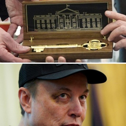 Золотой ключ от Белого дома и фингал под глазом для Илона Маска