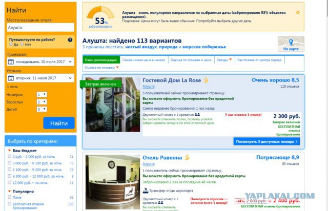 Как крымские отельеры сходят с ума или сколько стоит номер отеля в Алуште