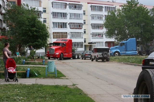 Грузовик в качестве лимузина или свадьба дальнобоя