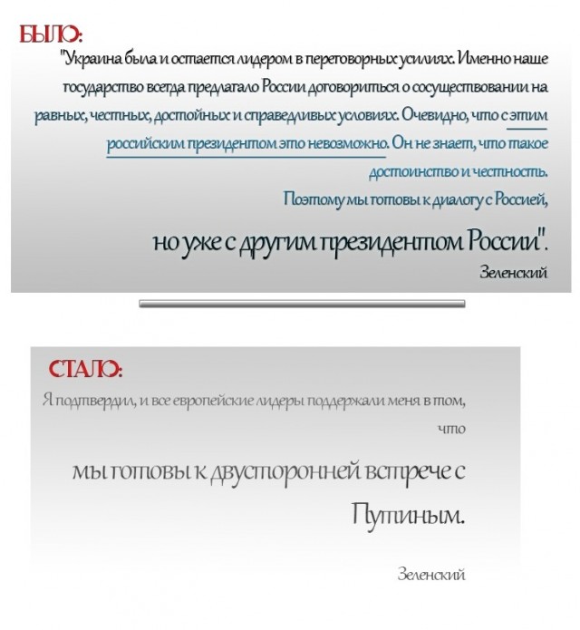 Зеленский не пошел на уступки, вообще