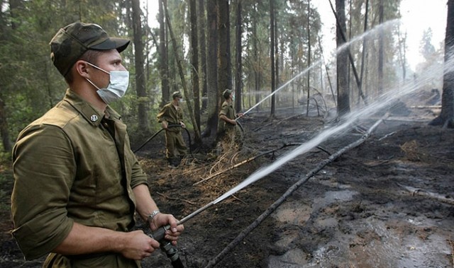 Болгарские пожарные под Ногинском