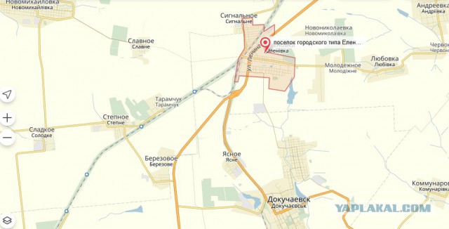 Сегодня ночью украинские силовики нанесли артудар по поселку Еленовка