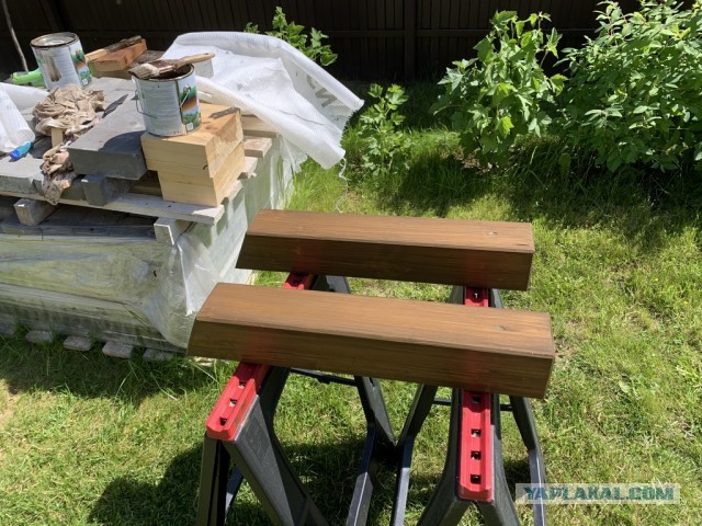 Навес для авто из бруса своими руками