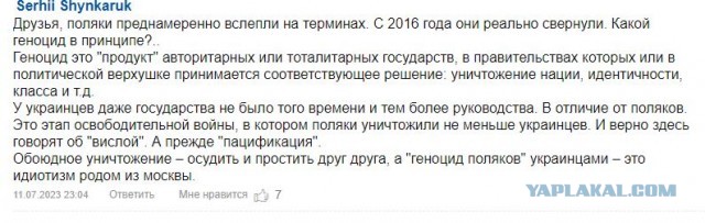 Польский сейм потребовал от Киева признания вины в Волынской резне