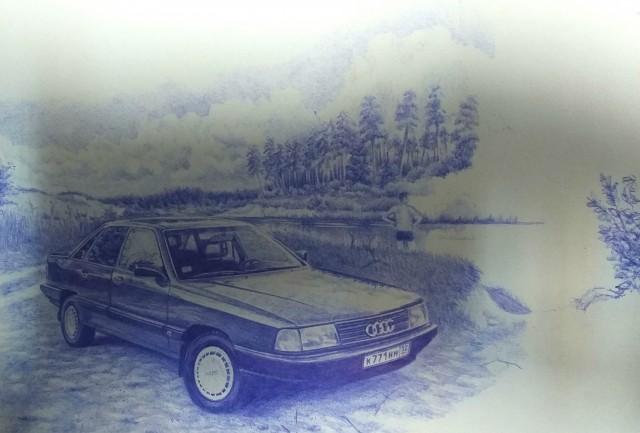 Рисунок шариковой ручкой