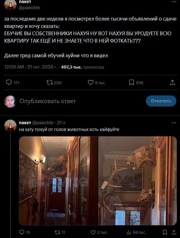 Когда голова идёт кругом от шедевральности фоток сдающихся квартир