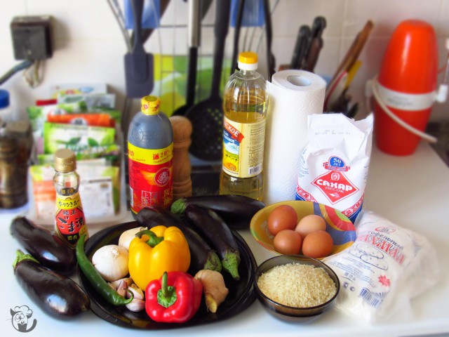 Баклажаны с овощами по-китайски