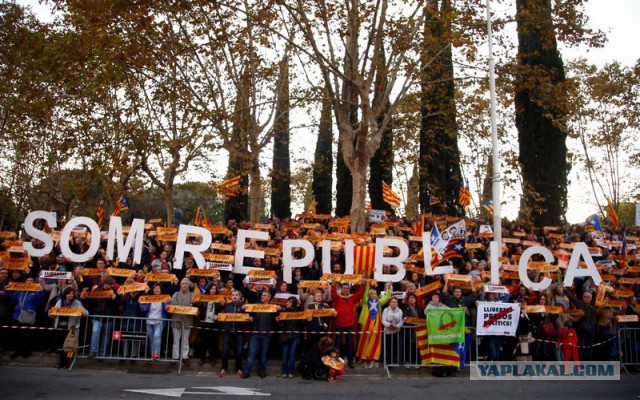 Барселона. 750 тысяч человк вышли на марш независимости