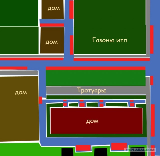 Парковка на газоне. Предупреждение водиле