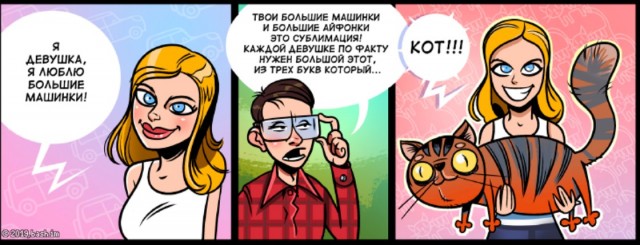 Забавные комиксы о реалиях жизни с кошкой