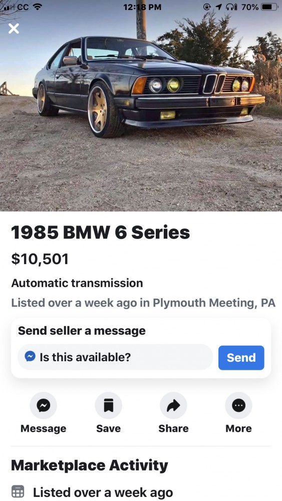 Авто мечты 1985 Мерседес 190D. W201