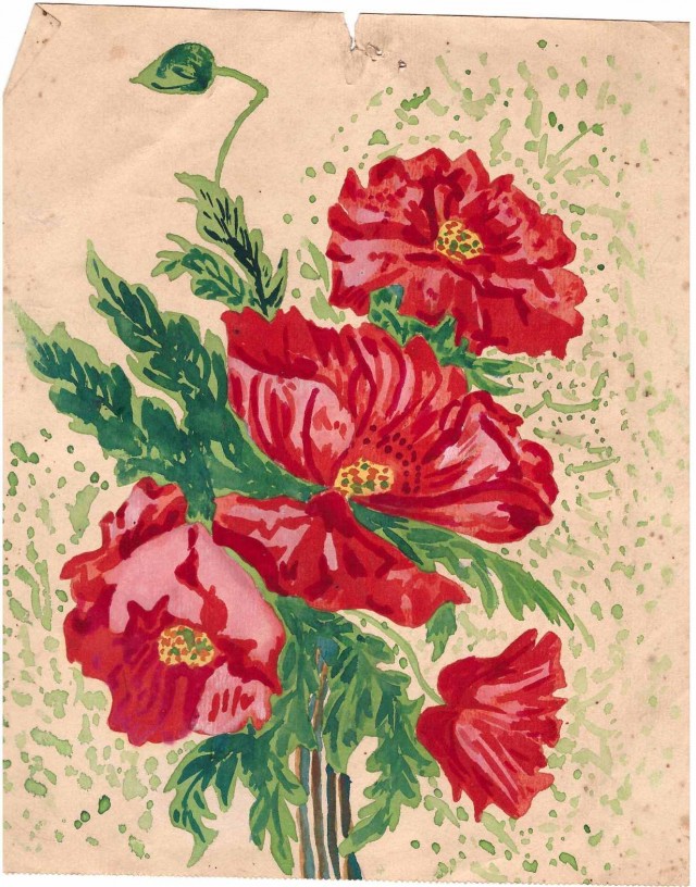 Рисунки семиклассницы М.Папкович 1940г.