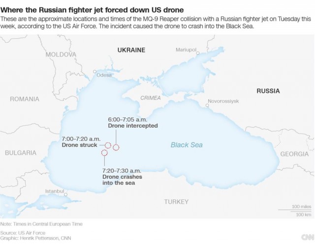 США постараются не допустить попадания обломков упавшего БПЛА в чужие руки