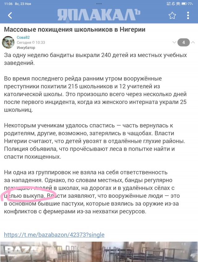 Массовые похищения школьников в Нигерии