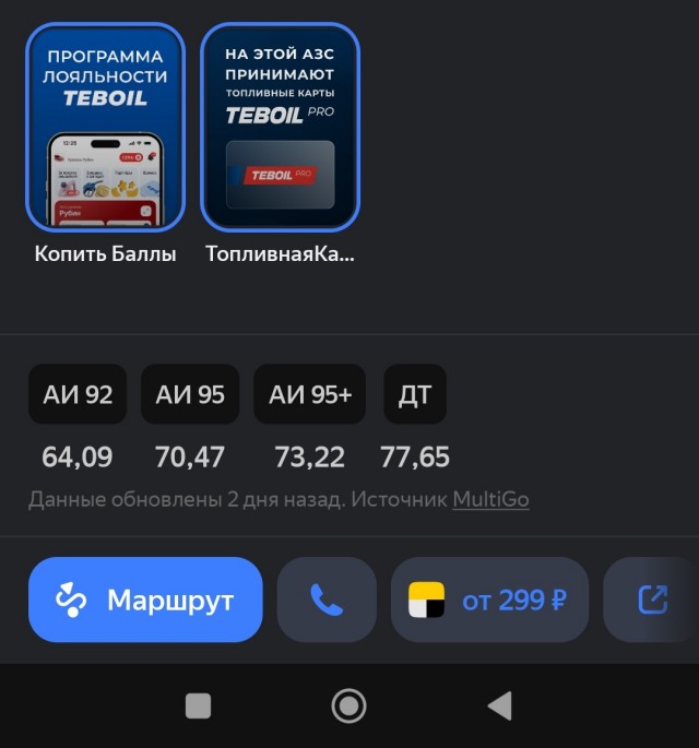 Цены на топливо. Москва