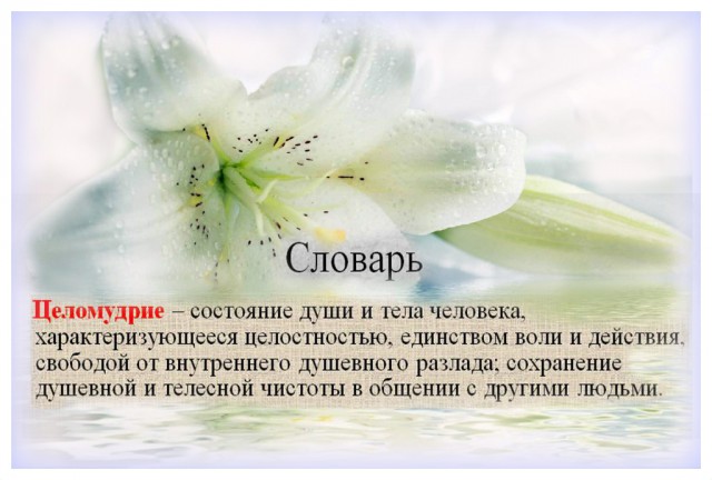 Беречь девственность для будущего мужа