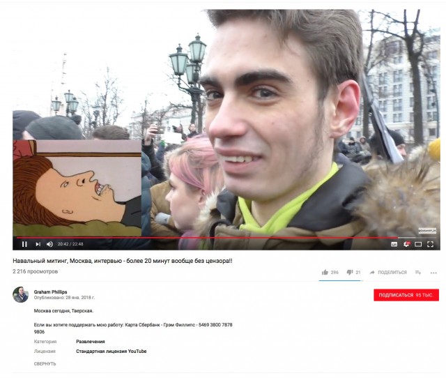 Москва, Тверская, многотысячный митинг протеста, вид сверху (снято с дрона)
