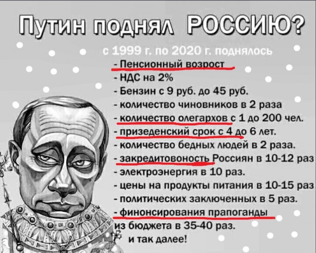 Величие за копейки: реальные достижения Владимира Путина за 20 лет власти