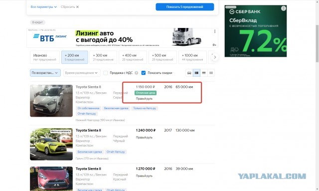 Просторный 120-сильный микровэн Toyota с вариатором по цене 90-сильной Lada Granta с «механикой». В РФ начали принимать заказы на Toyota Sienta из Японии