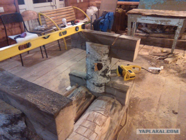 Как самому изготовить стол из цельного ствола бере