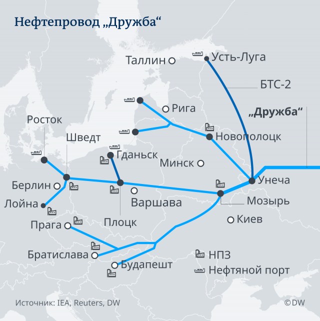 Белоруссия ввела экологический налог на транзит нефти по своей территории
