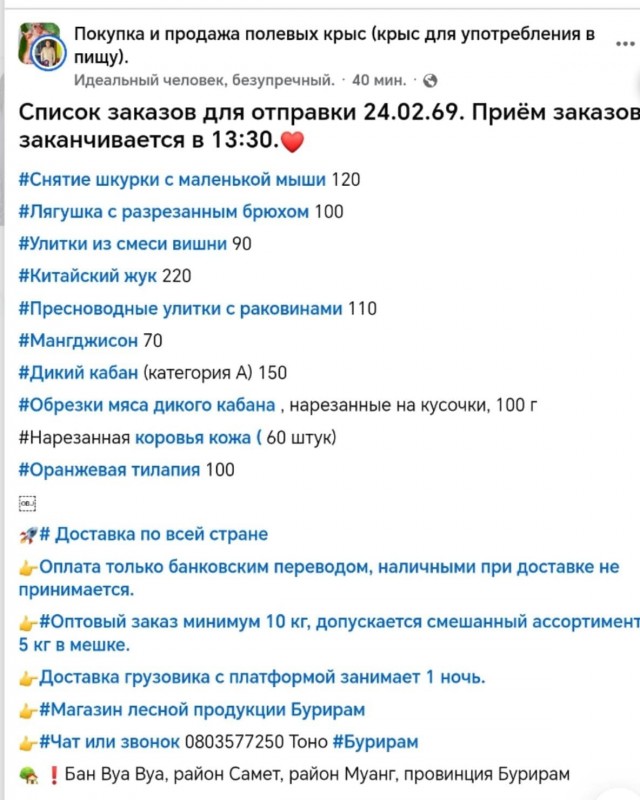 А что вы ели необычного?
