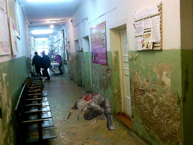 Инфекционное отделение в п.Игра. Декорации в стиле S.T.A.L.K.E.R