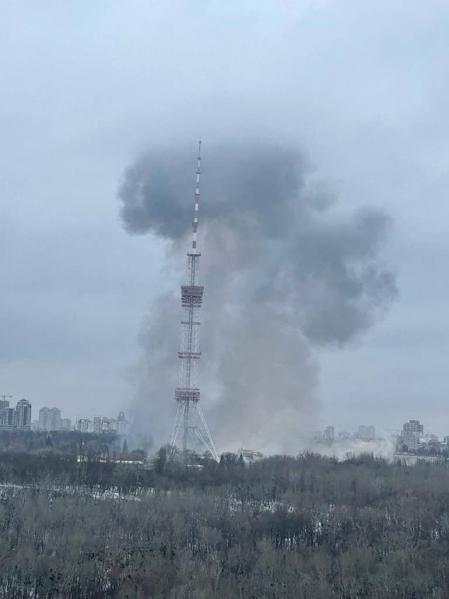 Анонсированный МО РФ удар высокоточным оружием по телевышке в Киеве