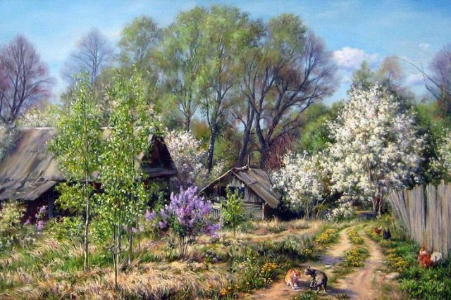 Приход весны в деревню