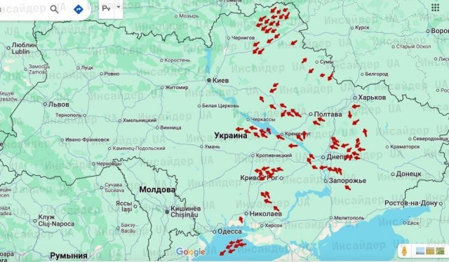 Более сотни российских и более сотни украинских БПЛА вошли в воздушное пространство Украины и России