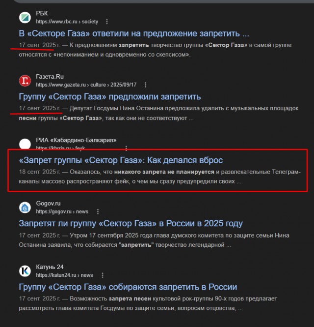 Песни «Сектора Газа» могут запретить в России