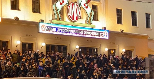 У цирка им. Никулина настоящий снежный бой