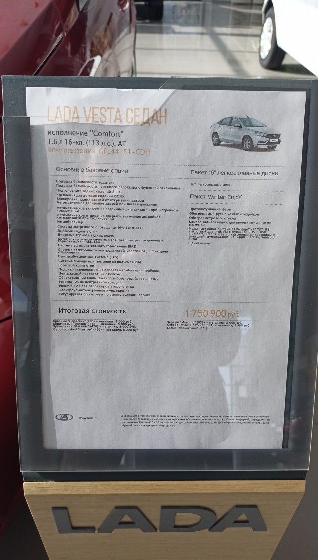Свежие цены автоваз