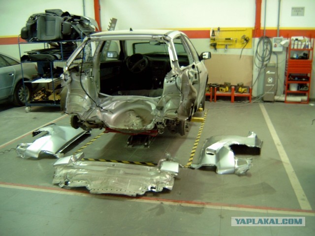 Ремонт автомобиля со сложным перекосом.