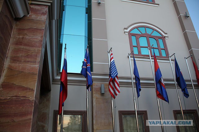 Флаг России и Америки