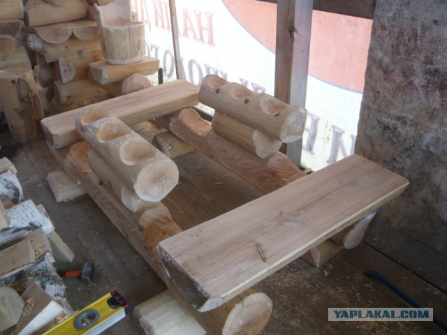 Изготовление садовой мебели из кедра