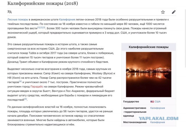США раскрыли масштабы пожаров в России