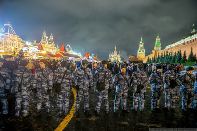 Как в центре Москвы Новый год встречали