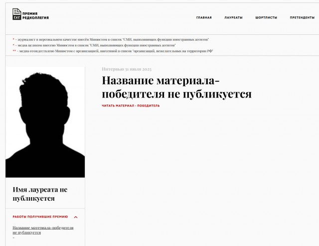 Премия «Редколлегия» наградила кое-кого за кое-что