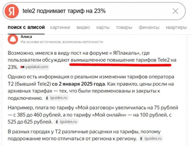 Теле2 со следующего месяца поднимают тариф на 23%
