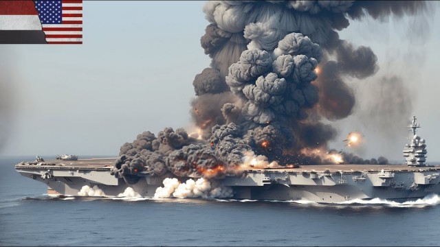 Украинское грузовое судно "Вербена" горит в Аденском заливе после ракетной атаки ВС Йемена