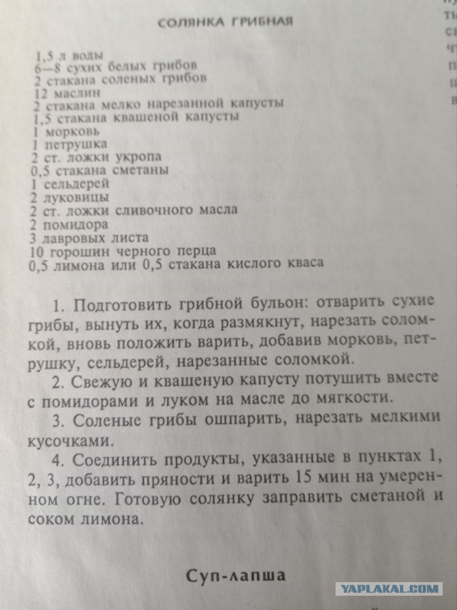 Солянка постная грибная