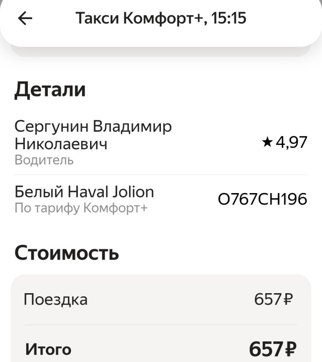 Цены на такси