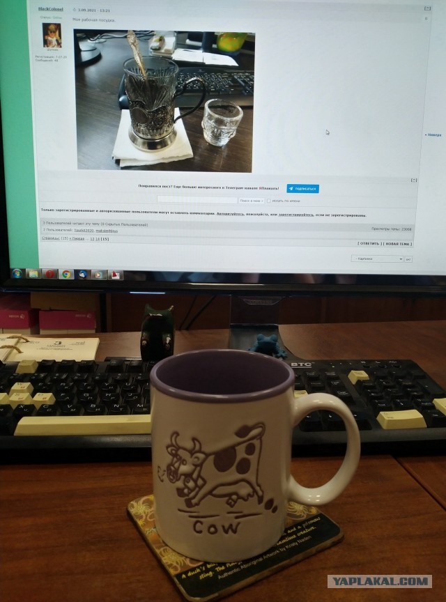 А из какой кружки вы пьёте на работе?