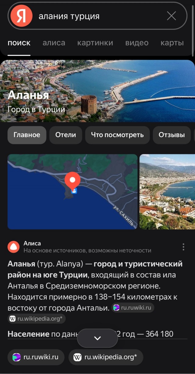 Турция, пляж Алания с гавном.
