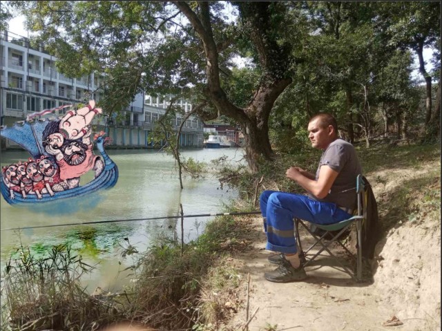 Фотожаба про рыбака "Улов"